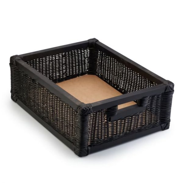 Basket Wicker 600mm Unit Black