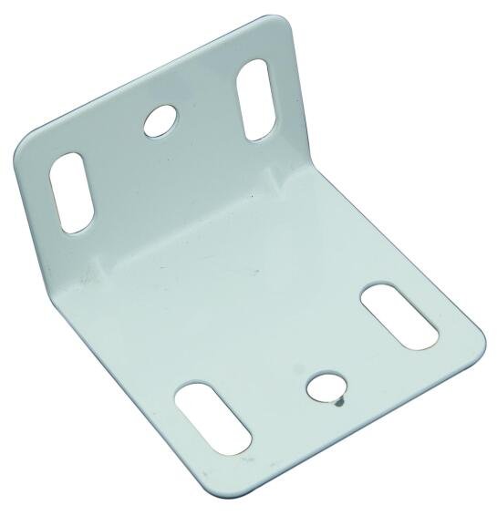 Bracket L-Shaped 36x49mm Steel White 1pc