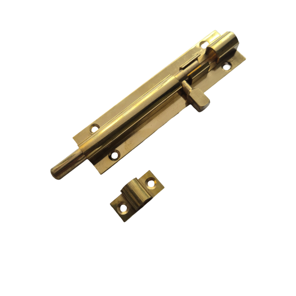 Door Barrel Bolt Straight 100mm Brass
