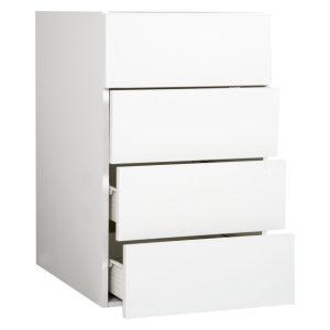 White Base Unit – 4 Drawer 450