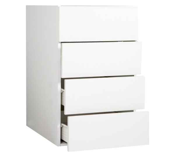 White Base Unit – 4 Drawer 450